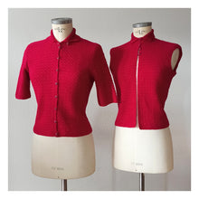 Load image into Gallery viewer, 1950s 1960s - Beautiful Hand Knitted Burgundy Set - Sz. S/M
