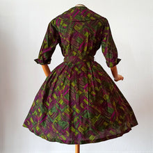 Load image into Gallery viewer, 1950s 1960s - Stunning Abstract Print Dress - W28.5 (72cm)
