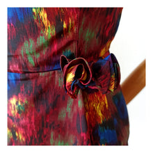 Load image into Gallery viewer, 1960s - Stunning Abstract Satin Cocktail Dress - W27 (68cm)
