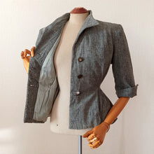 Carica l&#39;immagine nel visualizzatore di Gallery, 1940s - Outstanding Atomic Fleck New Look Jacket - W28.5 (72cm)
