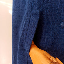 Load image into Gallery viewer, 1950s - LAUTREC, France - Elegant Blue Textured Wool Cape
