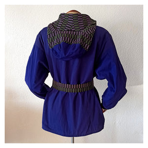 1950s - Fabulous Reversible Purple Hooded Gab Jacket