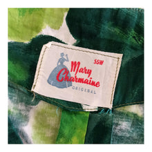 Cargar imagen en el visor de la galería, 1950s - MARY CHARMAINE - Stunning Green Cotton Dress - W26 (66cm)
