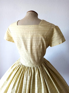 1950s 1960s - Adorable Green Limeade Cotton Dress - W29 (74cm)