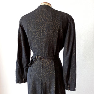 1940s - DEROFA, Netherlands - Superb Black Organza Dress - W36 (92cm)