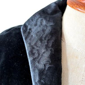 1940s 1950s - Superb Black Velvet Dress - W29 (74cm)