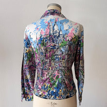 Cargar imagen en el visor de la galería, 1950s - Fabulous Montmatre Novelty Cotton Blouse
