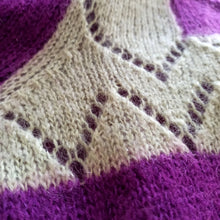 Load image into Gallery viewer, 1970s Does 1940s - Precious Purple Puffed Sleeves Wool Jumper - Sz. Medium
