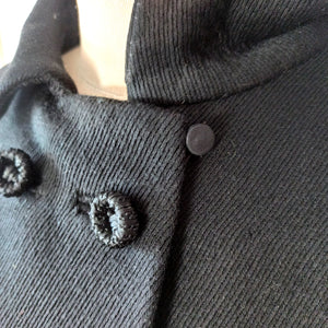 1950s 1960s - ROSSER, Barcelona - Superb Black Wool Couture Jacket - W36 (92cm)