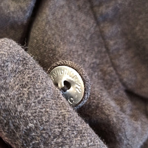 1940s - AVIGNON, France - Grey Wool Dress - W35 (88cm)