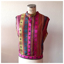 Load image into Gallery viewer, 1960s - LOUQSOR, France - Stunning Colorful Satin Blouse
