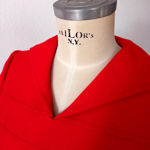 1960s - ISABEL ZARZA, Arenys - Fabulous Couture Red Wool Sailor Set - W29 (74cm)