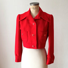 Charger l&#39;image dans la galerie, 1960s - ISABEL ZARZA, Arenys - Fabulous Couture Red Wool Sailor Set - W29 (74cm)
