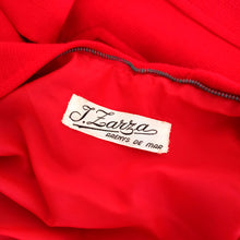 Charger l&#39;image dans la galerie, 1960s - ISABEL ZARZA, Arenys - Fabulous Couture Red Wool Sailor Set - W29 (74cm)
