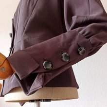 Charger l&#39;image dans la galerie, 1940s - Unusual Wide Cuffs Gabardine Jacket - W37 (94cm)
