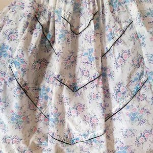 1950s - Adorable Floral Satin Dress - W27.5 (70cm)