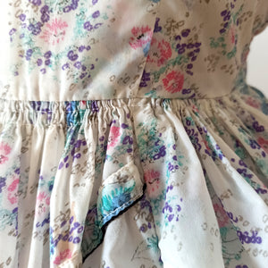 1950s - Adorable Floral Satin Dress - W27.5 (70cm)