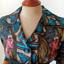 Load image into Gallery viewer, 1950s - Stunning Queen Nefertiti Novelty Dress - W24.5 (62cm)
