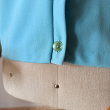 Laden Sie das Bild in den Galerie-Viewer, 1950s 1960s - CHIRSTELLE, France - Deadstock Turquoise Top - Sz. 42
