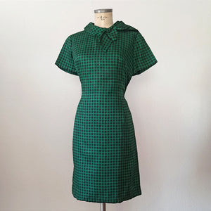 1960s - Stunning Pure Silk Green Dress - W36 (92cm)