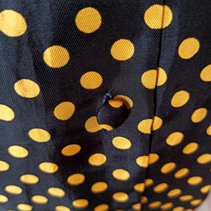 1960s - Superb Dotted Satin Top - Size 44