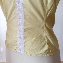 Load image into Gallery viewer, 1960s - Cute Yellow Cotton Top - W34 (86cm)
