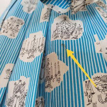 Charger l&#39;image dans la galerie, 1950s - Outstanding Striped Novelty Print Cotton Dress - W28 (72cm)
