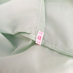 1950s - DEADSTOCK - French Pear Green Nylon Blouse - Sz. 42