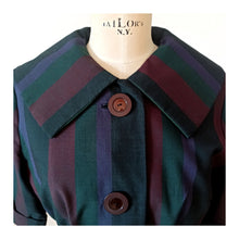 Charger l&#39;image dans la galerie, 1950s - TREVIRA, Germany - Exquisite Striped Wool Dress - W30 (76cm)
