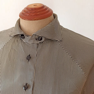 1950s - Fabulous Striped Rayon Silk Blouse  - W38 (96cm)