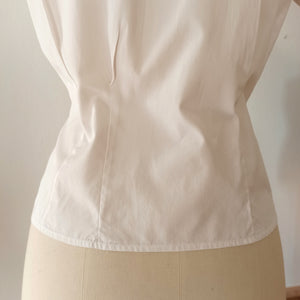 1940s 1950s - MARY, Austria - Lovely White Cotton Blouse - W32 (82cm)