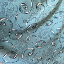 Cargar imagen en el visor de la galería, 1940s - Spectacular German Teal Silk Printed Dress - W39 (100cm)
