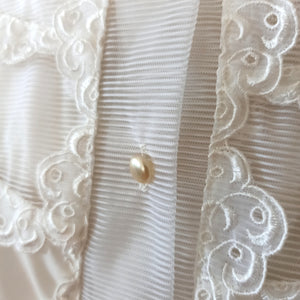 1950s - Lovely White Nylon Blouse - Sz. 52