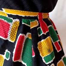 Charger l&#39;image dans la galerie, 1950s - Spectacular Atomic Print Linen Skirt - W29 (74cm)
