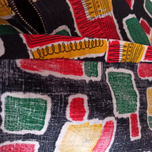 Charger l&#39;image dans la galerie, 1950s - Spectacular Atomic Print Linen Skirt - W29 (74cm)
