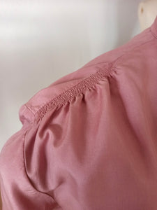 1940s - Sublime Antique Pink Silk Blouse - Sz. 46