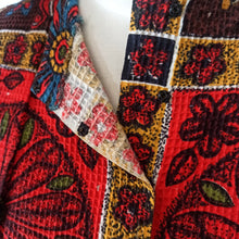 Charger l&#39;image dans la galerie, 1950s 1960s - Stunning Novelty Waffle Cotton Dress - W27.5 (70cm)
