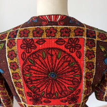 Charger l&#39;image dans la galerie, 1950s 1960s - Stunning Novelty Waffle Cotton Dress - W27.5 (70cm)
