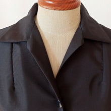 Carica l&#39;immagine nel visualizzatore di Gallery, 1950s - CHABOUD, France - Stunning Black New Look Blouse - W34.5 (88cm)
