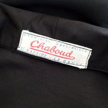 Charger l&#39;image dans la galerie, 1950s - CHABOUD, France - Stunning Black New Look Blouse - W34.5 (88cm)
