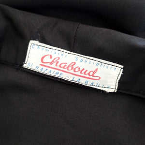 1950s - CHABOUD, France - Stunning Black New Look Blouse - W34.5 (88cm)