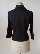 Load image into Gallery viewer, 1950s - Gorgeous Embroidered Black Cotton Blouse - W34.5 (88cm)
