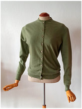 Cargar imagen en el visor de la galería, 1950s - PRINGLE, Scotland - Exquisite Fern Green Cashmere Cardigan - Sz. 36
