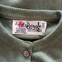 Charger l&#39;image dans la galerie, 1950s - PRINGLE, Scotland - Exquisite Fern Green Cashmere Cardigan - Sz. 36
