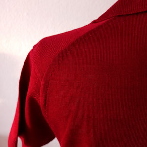 1950s 1960s - JUMARI, Spain - Deadstock Burgundy Knit Jumper - Sz. M