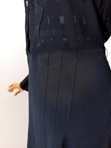 1930s - Gorgeous Textures Art Deco Dress - W34 (86cm)