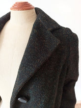 Load image into Gallery viewer, 1950s 1960s - Stunning Dark Green Flecked Wool Coat

