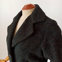 Load image into Gallery viewer, 1950s 1960s - Stunning Dark Green Flecked Wool Coat
