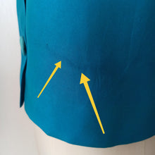 Load image into Gallery viewer, 1960s - Super Chic Electric Blue Jacket Blouse Skirt Set - W26 (66cm)

