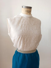 Load image into Gallery viewer, 1960s - Super Chic Electric Blue Jacket Blouse Skirt Set - W26 (66cm)
